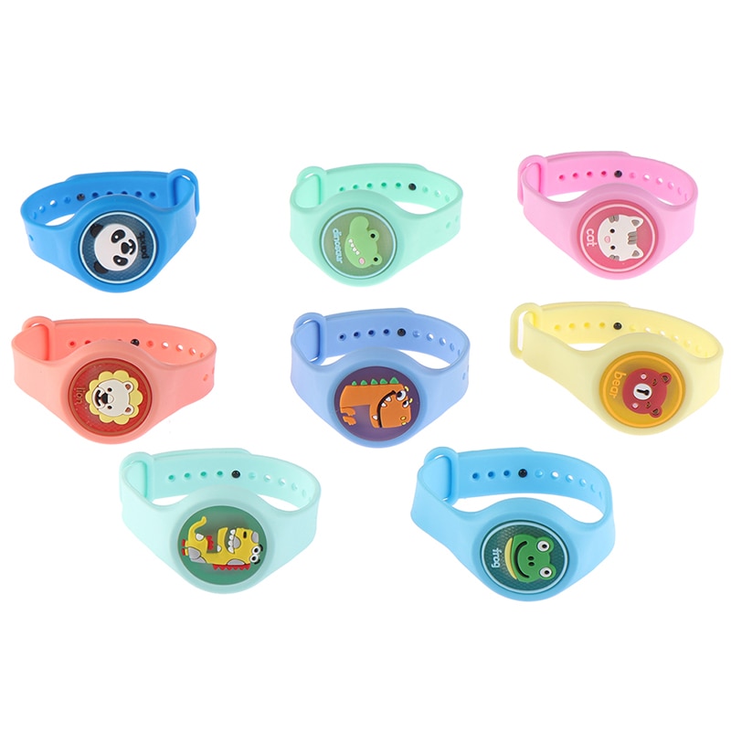 1PCS Children's Cartoon Mosquito Repellent Bracelet Plant Essential Oil Mosquito Repellent Ring Wristband Watch